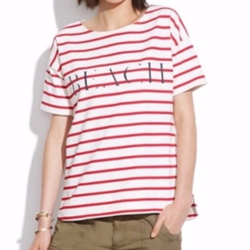 MADEWELL Beach Shirttail Stripe Heavy T-Shirt